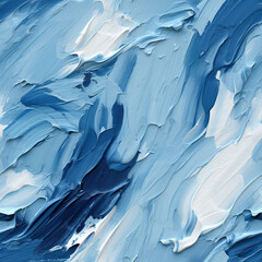 Artisan Oil Painting Blue Strokes - Creative Canvas Textures for Sophisticated Designs. Ideal for Backgrounds and Art Projects. Generated AI.