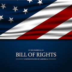 Happy Bill Of Rights Day December 15 Background Vector illustration