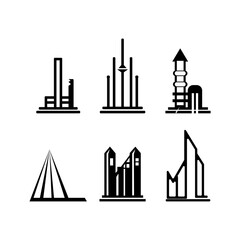 icon set of building