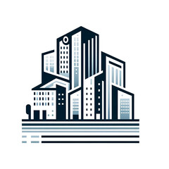 Fototapeta premium Townscape Minimalist Urban Logo Design