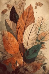 AI generated image of autumn leaves
