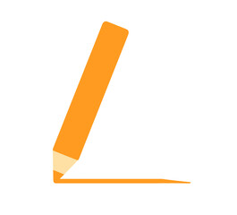 シンプルなオレンジ色の色鉛筆 - obrazy, fototapety, plakaty