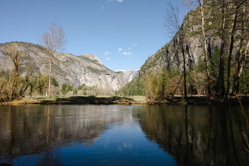 lake reflection Yosemite 