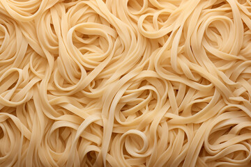 The close up detail of fresh cooked homemade strand pasta spaghetti texture as a background and wallpaper. Generative AI. - Powered by Adobe