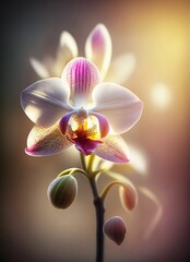 AI generated illustration of a stunning white blossom surrounded by lush greenery