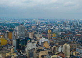 Fototapeta na wymiar Aerial view of buildings in the city center of Sao Paulo - Brazil