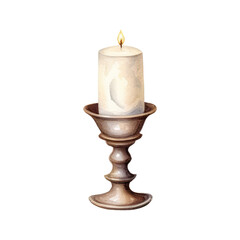 Fototapeta na wymiar candlestick with candle