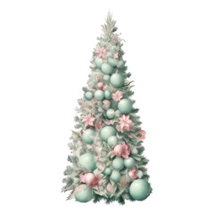 Naklejka na ściany i meble decorated christmas tree