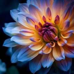 Fototapeta premium AI generated blooming Georgina flower