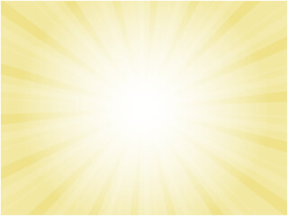 Obraz premium うっすらと静かに光り輝く太陽光線イメージの集中線背景_イエローゴールド