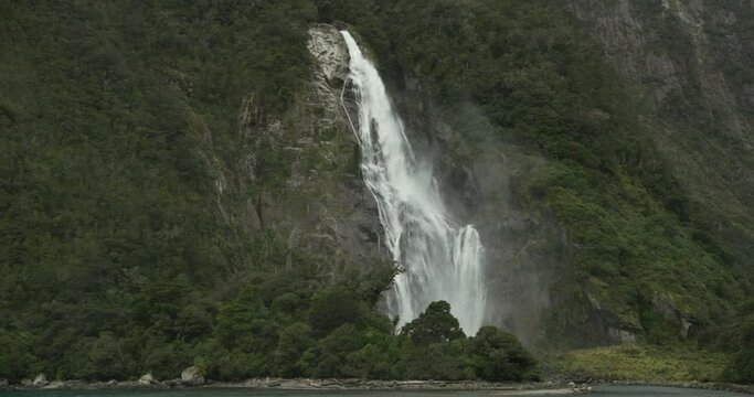 Bowen Falls in Milford Sound, New Zealand