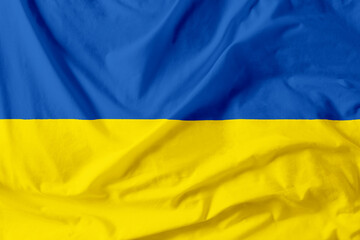 Flag of Ukraine as background. National symbol