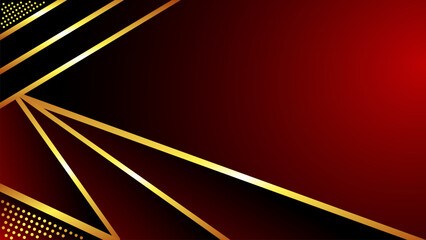 Background Luxurious modern red and golden lines