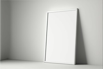 AI generated illustration of a modern frame against a white wall