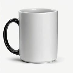 AI-generated illustration of the white mug against a white background