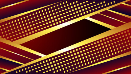 Background Luxurious modern red and golden lines