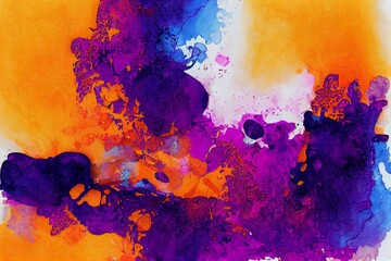 Fototapeta premium AI generated illustration of colorful abstract brushstrokes of paint