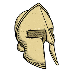 Helmet spartan on white 