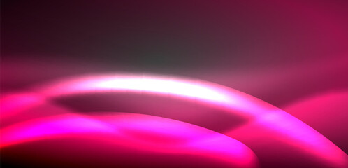Neon-lit waves surge across background, mesmerizing dance of luminescence and motion. Dynamic backdrop captures essence of energy and modern aesthetics