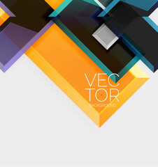 Arrow square geometric vector abstract background