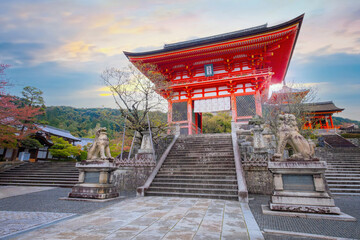 Kyoto, Japan - March 30 2023: Kiyomizu-dera is a Buddhist temple located in eastern Kyoto. it is a part of the Historic Monuments of Ancient Kyoto UNESCO World Heritage Site
