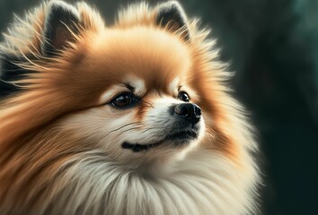 AI generated illustration of Pomeranian Spitz