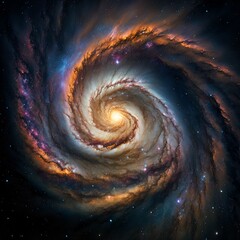 AI generated illustration of spiral galaxy