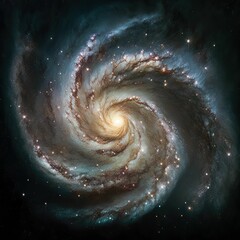 AI generated illustration of spiral galaxy
