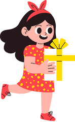 Girl Holding a Gift