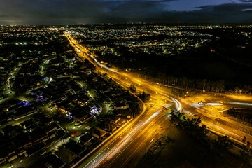 Aerial view of Horningsea Park during the evening in Australia