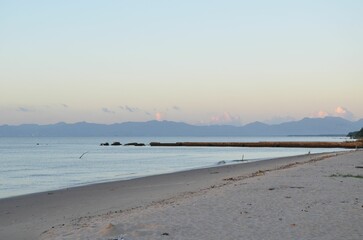 Picturesque beach scene with pristine white sand and stunning turquoise waters of the Caribbean Sea