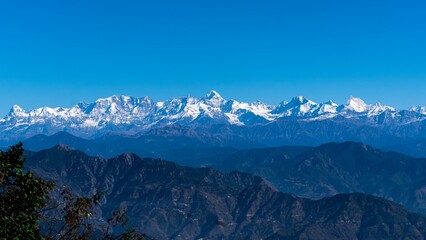 Winter view of the Himalayas.