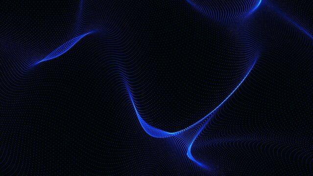 3D rendering of an abstract blue trapcode background