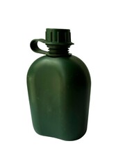 3D iilustration of isolated on white background Army Flask