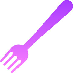 Digital illustration of a simple fork symbol design on a white background