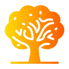 autum tree Gradient icon