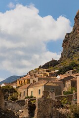 Fototapeta premium Majestic shot of the Monemvasia castle in Greece