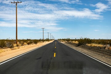 Fototapeta premium Aerial view of a highway in California, US