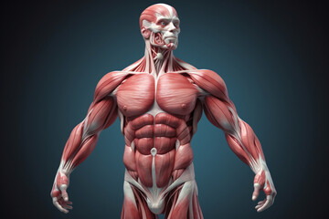 3d rendered illustration of male muscles
