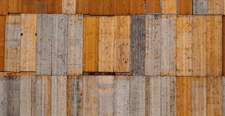 wood planks wall at construction site