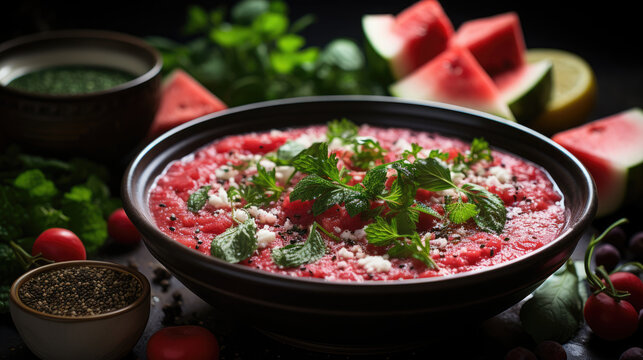 A Photo Gazpacho Recipe Watermelon Taken , Background Image, Hd