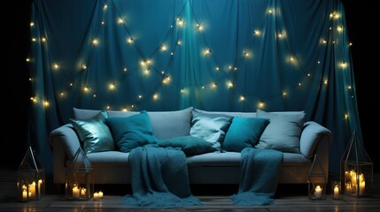 sofa in the night