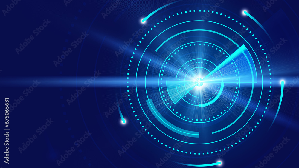 Poster abstract cyberspace, conceptual background of science and technology.