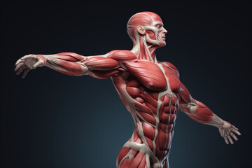 Fototapeta na wymiar 3d rendered illustration of male muscles