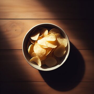 Un cuenco de patatas chips