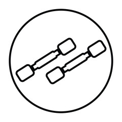 Gym equipment, workout machine, healthy lifestyle icon