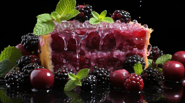 Blackberry Lime Cake  Professional Photography, Background Image, Hd