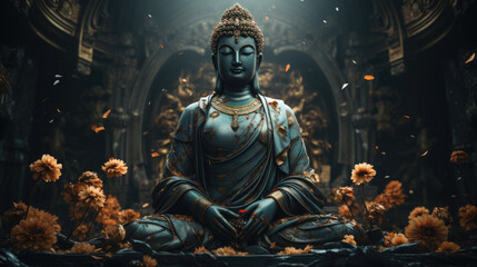 Buddha, Background Image, Hd - obrazy, fototapety, plakaty