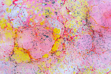 ebru art or marbling art on paper abstract background, liquid marble pattern background