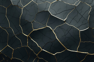 Dive into the depths of this dark and mysterious black and gold marble texture background vector. An illustration of captivating allure. is AI Generative.